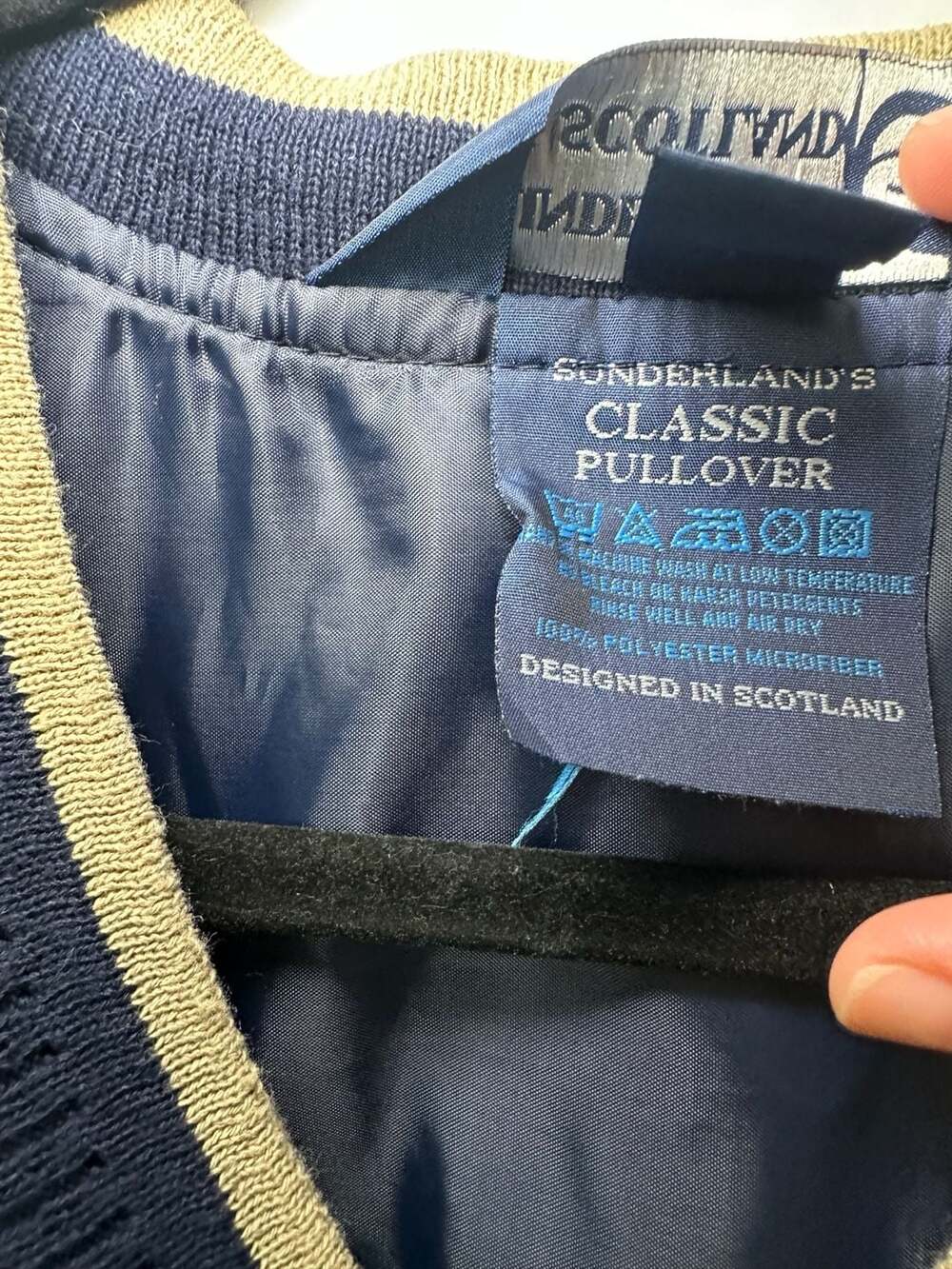 Sunderland of Scotland Classic Pullover V-Neck Golf Vest Navy Blue - Picture 5 of 6